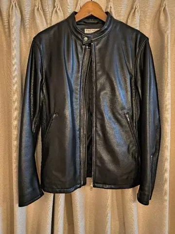 블랙 싱글 라이더 자켓