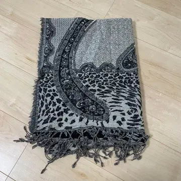 핸드메이드 인도 자수 레오파드 무늬 페이즐리 스톨