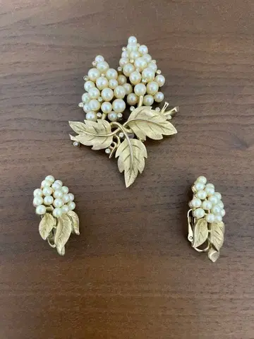 트리파리 TRIFARI 빈티지 브로치 & 귀찌 세트