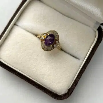 K14 자수정 반지