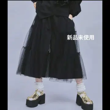 [ 새상품급 ] manana suerte 튤 레이스 와이드 팬츠