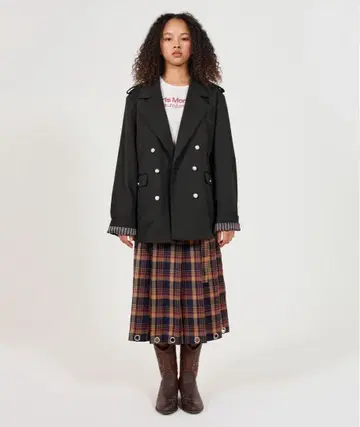 오버 사이즈 더블 브레스트 자켓 TINA: JOJUN