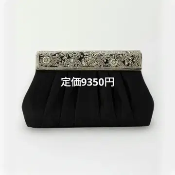 NOCTILUCA 비즈 자수 새틴 클러치백 숄더백 3way 블랙