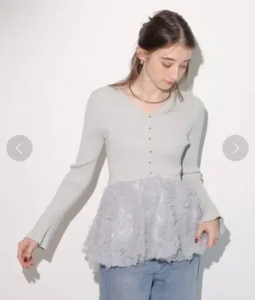 Rirandture 튤바알룬 페플럼 니트