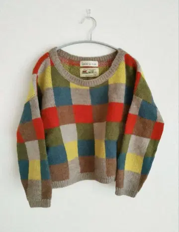 [ 새상품급 ] L'atelier du savon 체크 무늬 스웨터