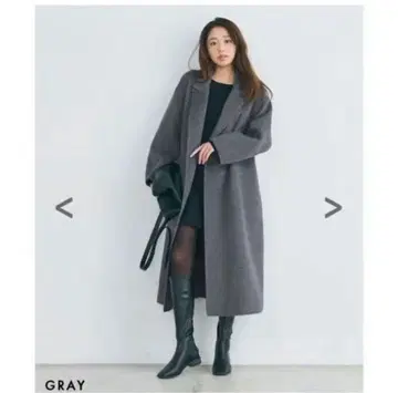 베이스먼트 온라인 리버 롱 코트 그레이