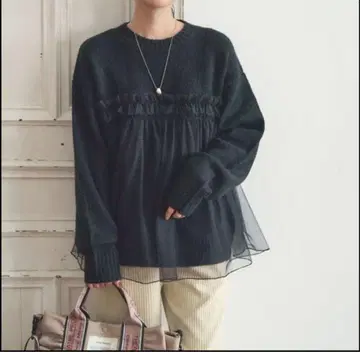 튤 도킹 니트 스웨터 FREAK'S STORE