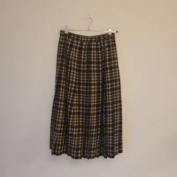 MademoiseIIe NON NON 체크 플리츠 스커트