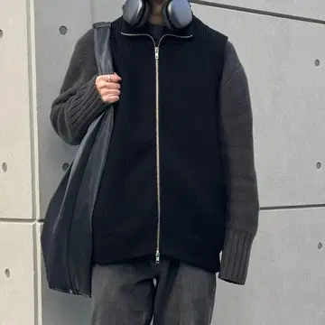 stein OVERSIZED DRIVERS KNIT ZIP VEST