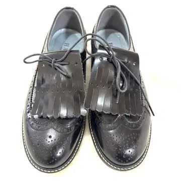 HARUTA 프린지 태슬 로퍼 블랙 윙팁 24.5