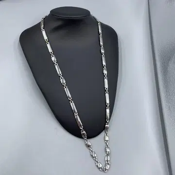 21 빈티지 monet 실버 긴 체인 목걸이