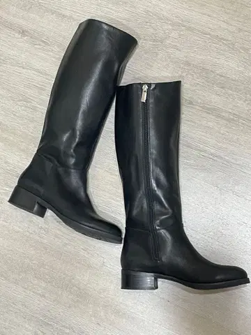 천연 가죽 롱 부츠 EVOL 23.5cm