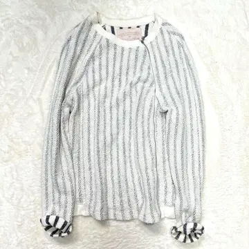 랭귀지 후드티 보더 면 100% 코튼 캐주얼 가디건