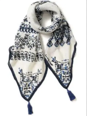 미사용 새상품 manipuri 드로우 반다나 린넨 코튼 실크 스톨