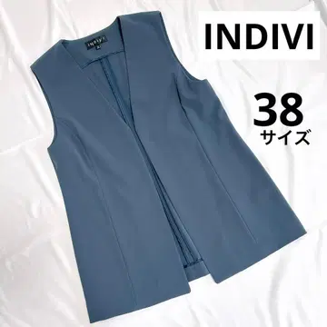 INDIVI 인디비 네이비 슬리브리스 베스트 38