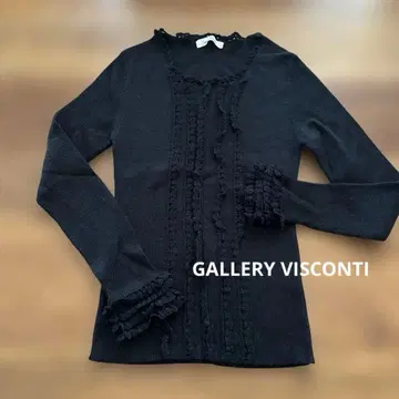 GAUDI VISCONTI 블랙 긴팔 니트 사이즈 2 라메 믹스