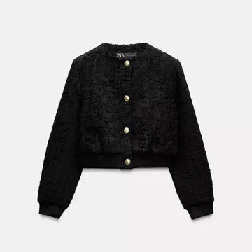 ZARA 텍스처 봄버 자켓