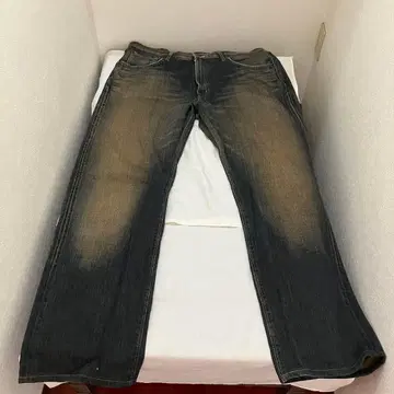 에드윈 505Z 1505 와이드 빨간색 셀비치 데님 w38 l36