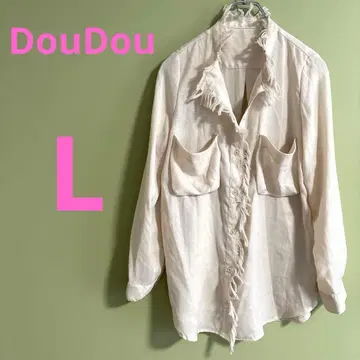 DouDou 드우 프린지 아이보리 셔츠 한국 L