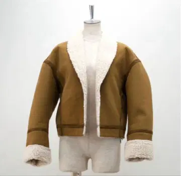 새상품급 투모로우랜드 맥피 보아 자켓 무스탕 코트 카멜