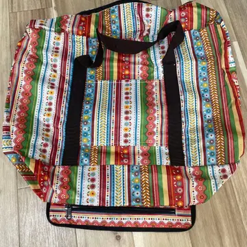 컬러풀 스트라이프 보스턴 백