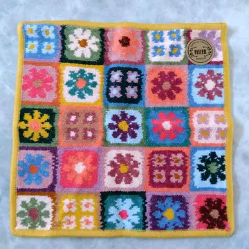 러브러리 바이 페이 페이 플라워 패치워크 타월 손수건