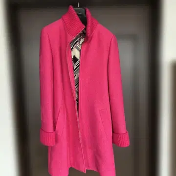 LEONARD 핑크 롱 코트