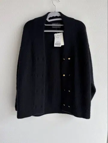 택 포함 새상품 NOBLE YAK/야크 더블 버튼 니트 가디건