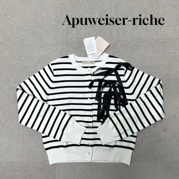 새상품 Apuweiser-riche 풀오버 긴팔 보더 M 사이즈