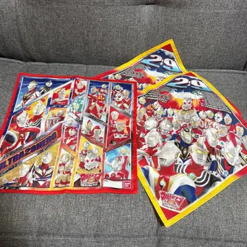 미사용 울트라맨 전설 울트라 29 히어로 2003 손수건 3개 세트