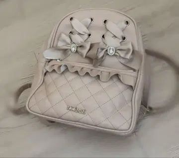 NOEMIE 노에미 레이스업 퀼팅 백팩 백 핑크