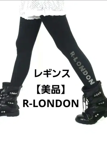 [ 새상품급 ] R-LONDON 사이드 로고 블랙 스파츠 레깅스
