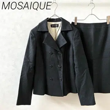 MOSAQUE 셋업 테일러드 자켓 미디 스커트 울