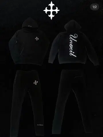 UNVEIL 큐빅 셋업 후드티만