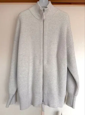 레어 택 포함 미사용 39,600엔 지퍼 니트 블루종 내추럴 프리