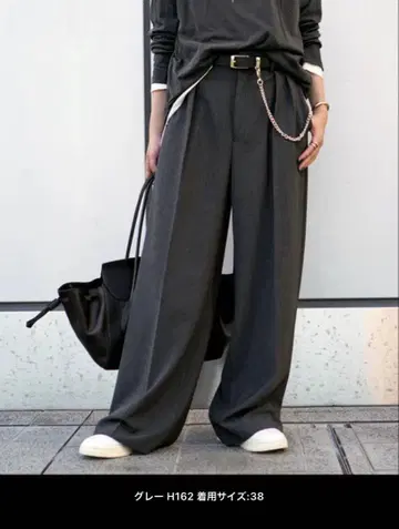 ap studio 그레이 턱 와이드 팬츠 이번 시즌 새상품