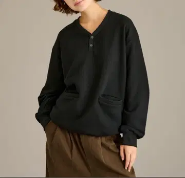 HENRY NECK SWEAT / 헨리넥 맨투맨 블랙