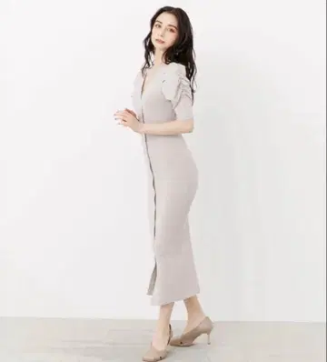 [ riend ] 2WAY 숄더 개더 타이트 Knit OP/ M