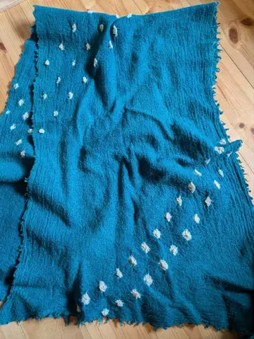 BLUE BLUE 모 100% 네이비 나염 스톨