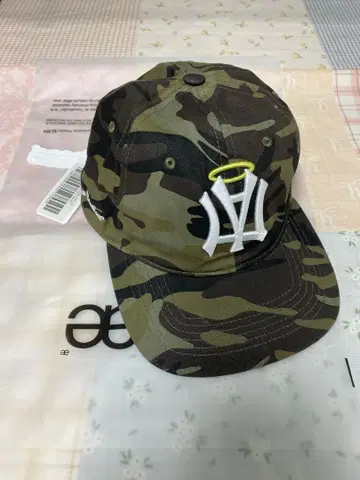 미사용 AEAE 카모플라쥬 자수 로고 캡 3