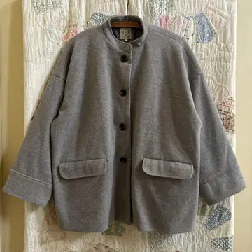 사만사 모스모스 그레이 노카라 자켓 플리스 소재