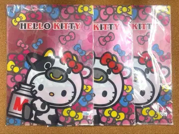 산리오 HELLO KITTY 소 패턴 A4 클리어 파일 3장 세트