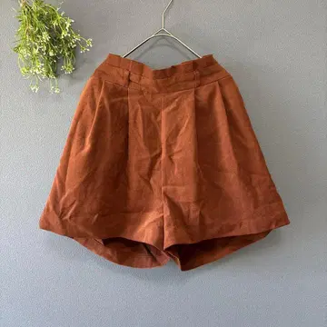 위고 [F] 가을 스타일 어른 내추럴 따뜻한 스웨이드 플레어 숏팬츠