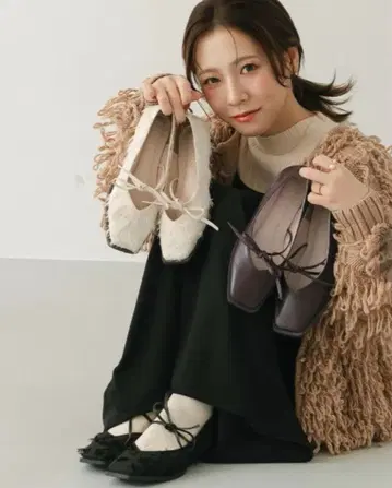 Mamuli 여리 리본 플랫슈즈