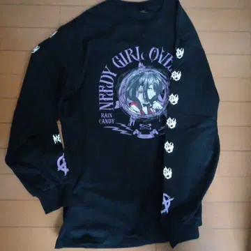 니디가 아메짱 롱T 초텐짱 블랙 컬러