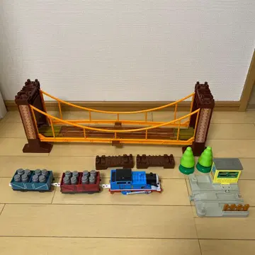 프라레일 토마스와 친구들 흔들흔들 낚시 다리 세트 기관차 토마스