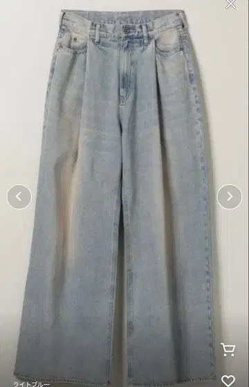 JEANASIS 턱 데님 와이드 팬츠