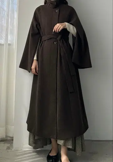 Louere 롱 코트 브라운