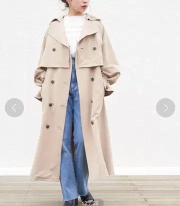 [ 새상품급 ] 후스후 치코 2way 세퍼레이트 백 플리츠 트렌치