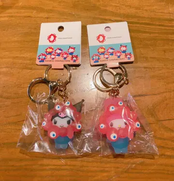 산리오 미야쿠미야쿠 입체 마스코트 키링 마이멜로디 쿠로미 클리어